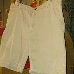 Izod Men's Chinos Light Tan Flat Front Shorts